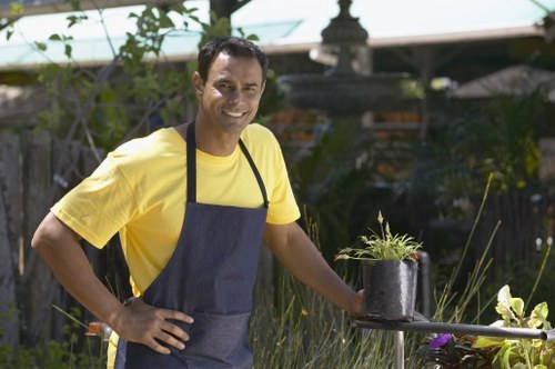 Reviewing a landscaping complaint with site records and service details